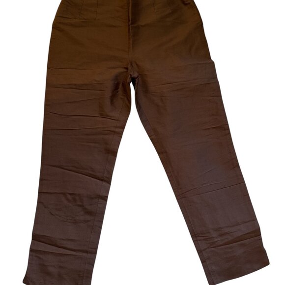 Charter Club 100% Silk Brown Trousers | Effortless Luxe in Size 12 - Picture 2 of 3